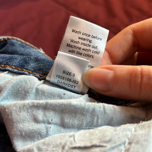 SO brand jean shorts, low rise, blue. - Picture 3 of 4